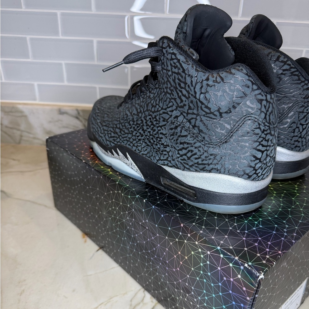 Authentic Air Jordan 3Lab5 Black Elephant Print Sneakers Men’s Used Sz 10.5 wbox - Picture 2 of 13